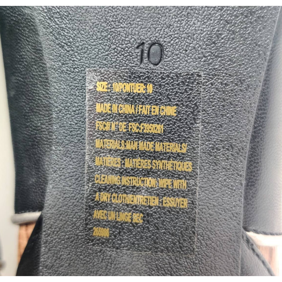 MARK Black Faux Leather Heeled Ankle Boots 10 - Picture 9 of 9